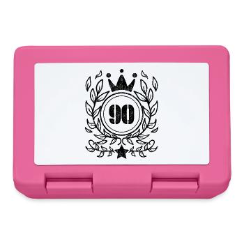 90 - Born year Year of birth 1990 - Lunchbox - pink - Front