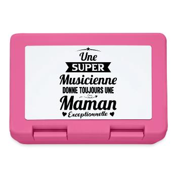 Musicienne Future Maman cadeau Drôle Annonce Mère - Boîte à goûter - rose - Devant