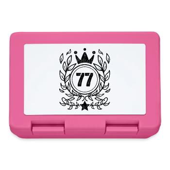 77 - Born year Year of birth 1977 - Lunchbox - pink - Front