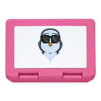 Cooler Pinguin mit Sonnenbrille Cool - Brotdose - Pink - Vorne