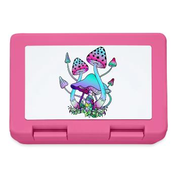 Magic Mushrooms Bunte Pilzkunst - Brotdose - Pink - Vorne