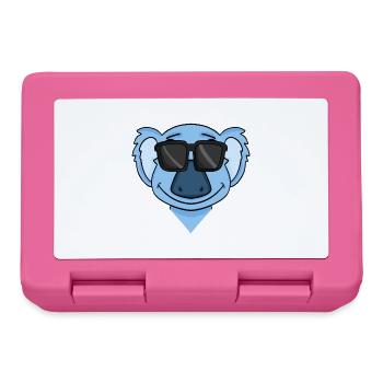 Koala mit Brille - Brotdose - Pink - Vorne