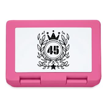 45 - Born year Year of birth 1945 - Lunchbox - pink - Front