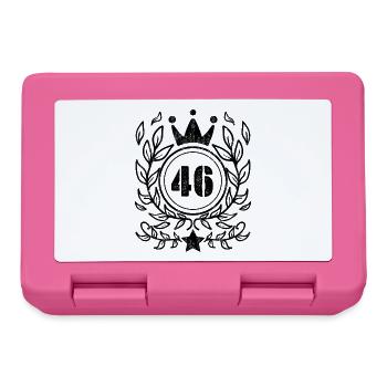 46 - Born year Year of birth 1946 - Lunchbox - pink - Front