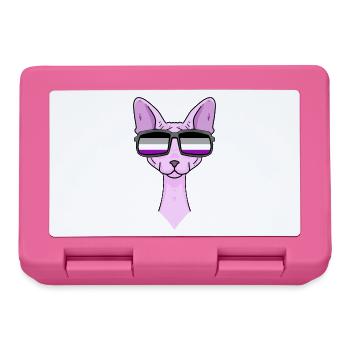 Asexuel Lgbt Sphynx Chat Asexualité - Boîte à goûter - rose - Devant