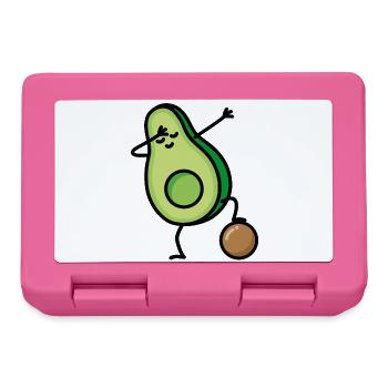 Dabbing Avocado Fußball Fußballspieler Keto Diët - Brotdose - Pink - Vorne