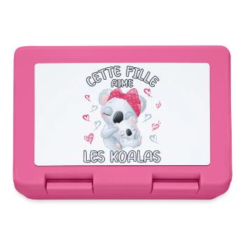 Dieses Mädchen Liebt Koalas - Brotdose - Pink - Vorne