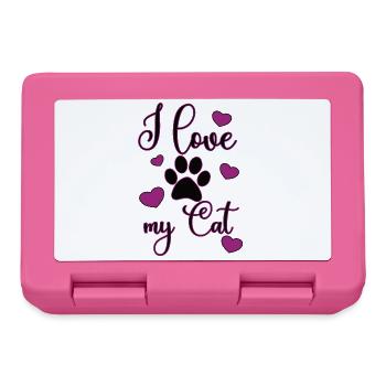 I love my Cat - Lunchbox - pink - Front