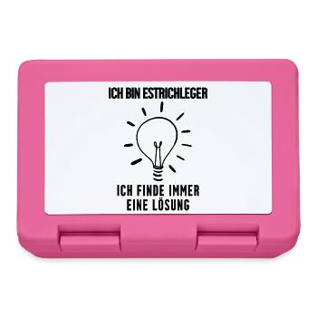 Estrichleger Beruf Ausbildung - Brotdose - Pink - Vorne