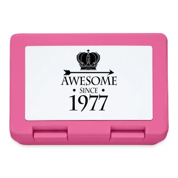 Born in 1977 - Fantastic since 1977 - Lunchbox - pink - Front
