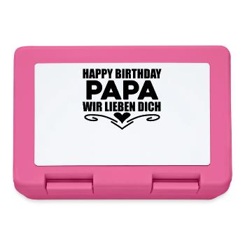 Happy Birthday Papa - Brotdose - Pink - Vorne