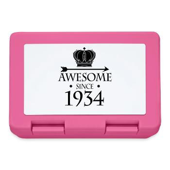 Jahrgang 1934 - Fantastisch seit 1934 - Brotdose - Pink - Vorne