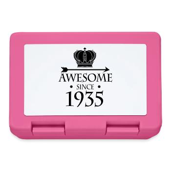 Jahrgang 1935 - Fantastisch seit 1935 - Brotdose - Pink - Vorne