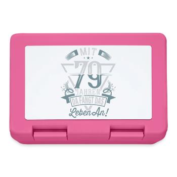 79. Geburtstag Da Fängt Das Leben An - Brotdose - Pink - Vorne