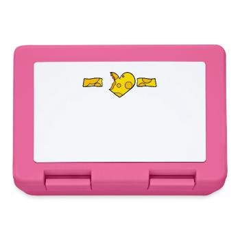 Heart line of cheese - Lunchbox - pink - Front
