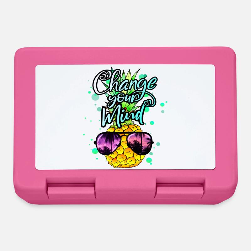 Ananas verändere dein Denken - Brotdose - Pink
