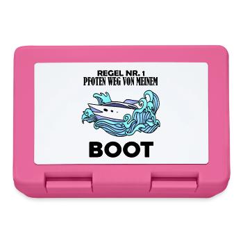 Motorboot Kapitän Boot Boote Seefahrt - Brotdose - Pink - Vorne