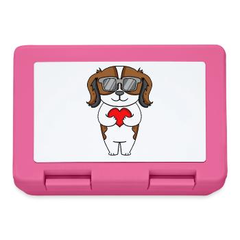 Nederlandse Kooikerhondje avec lunettes de soleil - Boîte à goûter - rose - Devant