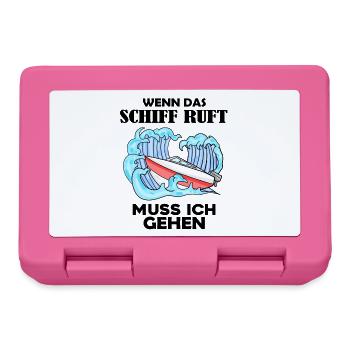 Motorboot Kapitän Boot Boote Seefahrt Geschenk - Brotdose - Pink - Vorne