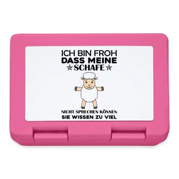 Schafe Flüsterer Schaf Bauer Landwirt Geschenk - Brotdose - Pink - Vorne