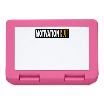 Motivation Hub Logo – Powerful Black & Yellow - Lunchbox - pink - Front