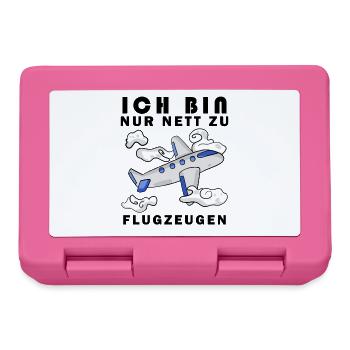 Modellflug Pilot Modellbau Flugzeug Modellbauer - Brotdose - Pink - Vorne
