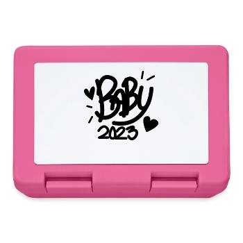 Bébé 2023 Grossesse enceinte - Boîte à goûter - rose - Devant