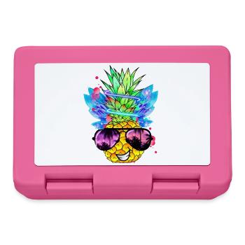 Ananas Kunst - Brotdose - Pink - Vorne