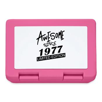1977 - Born 1977 - Fantastic since 1977 - Lunchbox - pink - Front