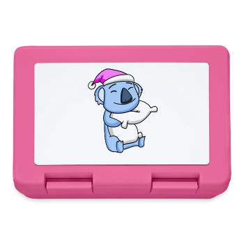 Koala with pillow and sleeping cap - Lunchbox - pink - Front