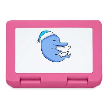 Dolphin with pillow and sleeping cap - Lunchbox - pink - Front
