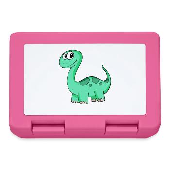 Dinosaur Motif - Lunchbox - pink - Front