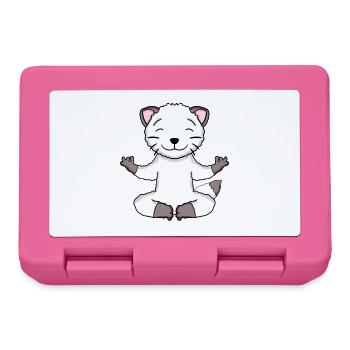 Yoga Katze Katzenbesitzer Japanese Bobtail - Brotdose - Pink - Vorne