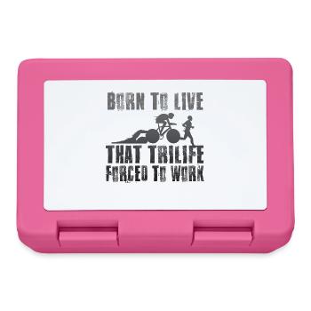 Born To Live That Trilife Forced To Work - Lunchbox - pink - Front