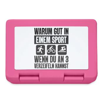Warum Gut In Einem Sport Triathlon - Brotdose - Pink - Vorne