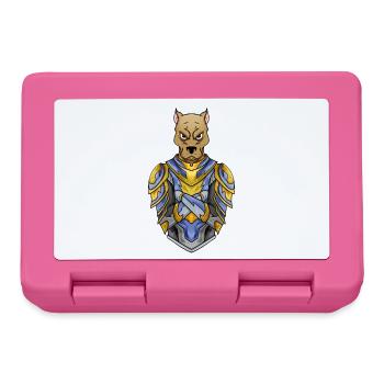 Knight Dog in Medieval Armor - Lunchbox - pink - Front