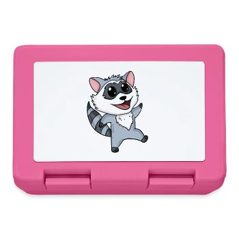 Raccoon Motif Toddler Children - Lunchbox - pink - Front