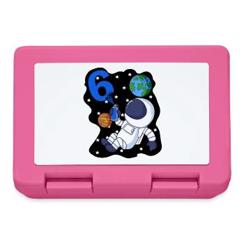 Boy 6 years old gift son astronaut motif - Lunchbox - pink - Front