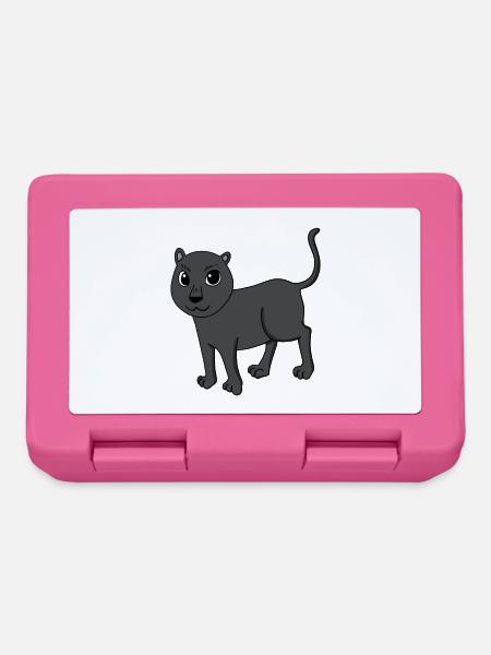 Schwarzer Panther - Brotdose - Pink