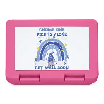 Gnome One Fights Colon Cancer Alone - Lunchbox - pink - Front
