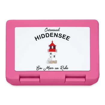 Hiddensee, ein Meer an Ruhe, Leuchtturm Gellen - Brotdose - Pink - Vorne