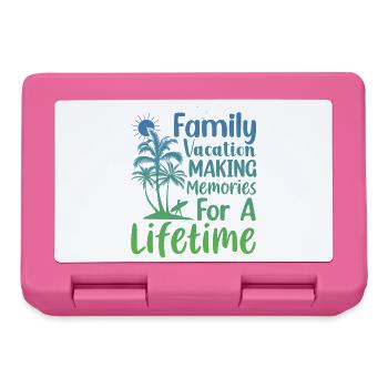 Family Vacation Making Memories Lifetime - Lunchbox - pink - Front