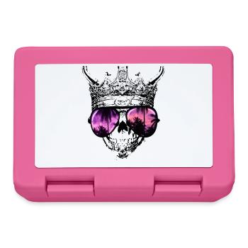 Hipster Skull King - Lunchbox - pink - Front