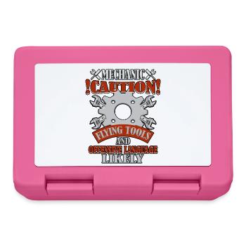 Lustiger Spruch Mechaniker Handwerker - Brotdose - Pink - Vorne