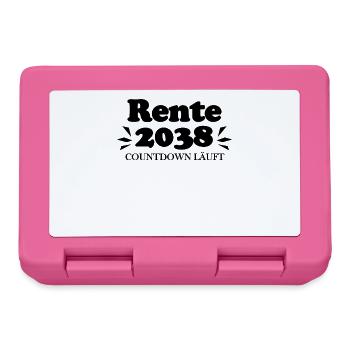 Rente 2038 Ruhestand Rentner Renteneintritt - Brotdose - Pink - Vorne