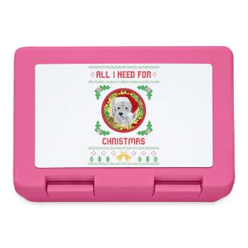 All I Need For Christmas is My Dog Ugly Christmas - Lunchbox - pink - Front