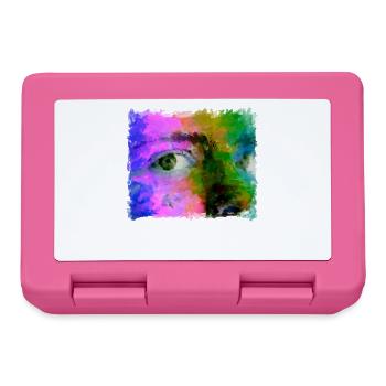 Art Oilpainting Colorful Eye - Lunchbox - pink - Front