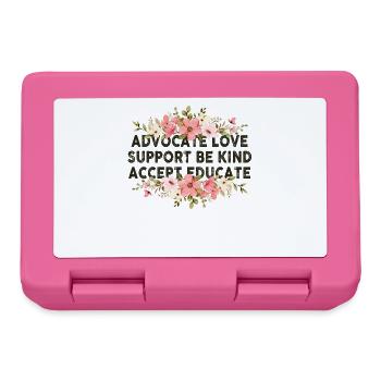 Advocate Love Support Accept Be Kind - Lunchbox - pink - Front