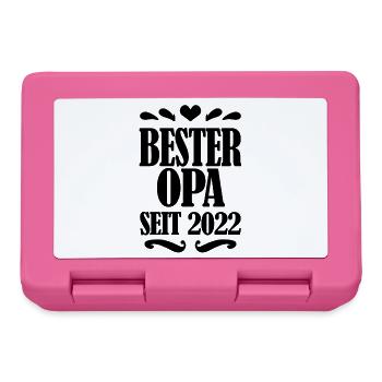 Bester Opa seit 2022 - Brotdose - Pink - Vorne