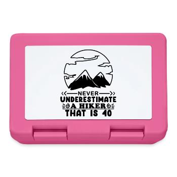 Hiking 40th birthday - Lunchbox - pink - Front